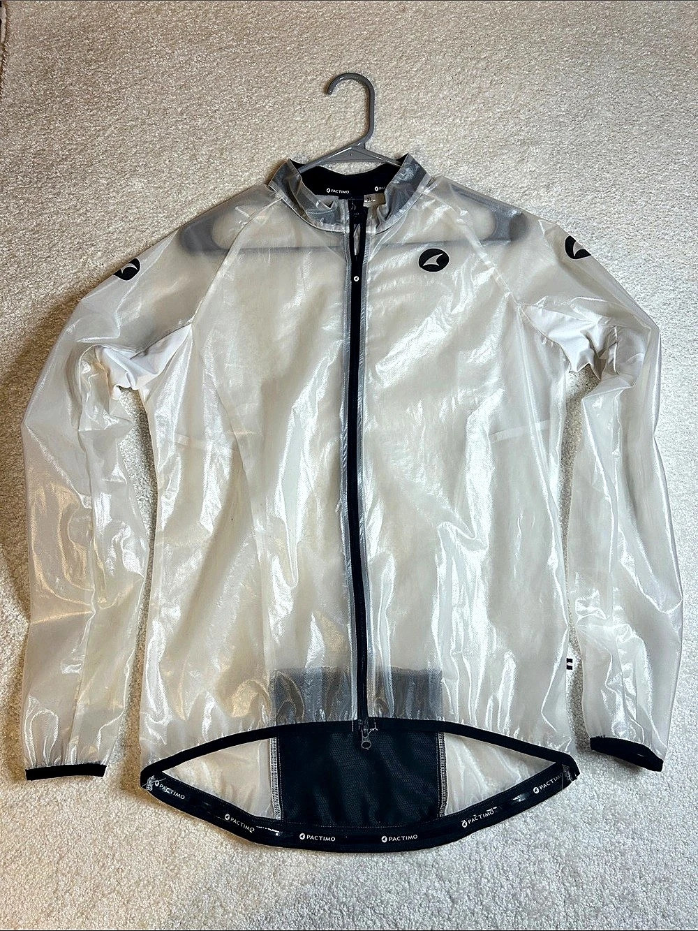 PACTIMO Ultra-Lite Rain Jacket White Cycling Jacket